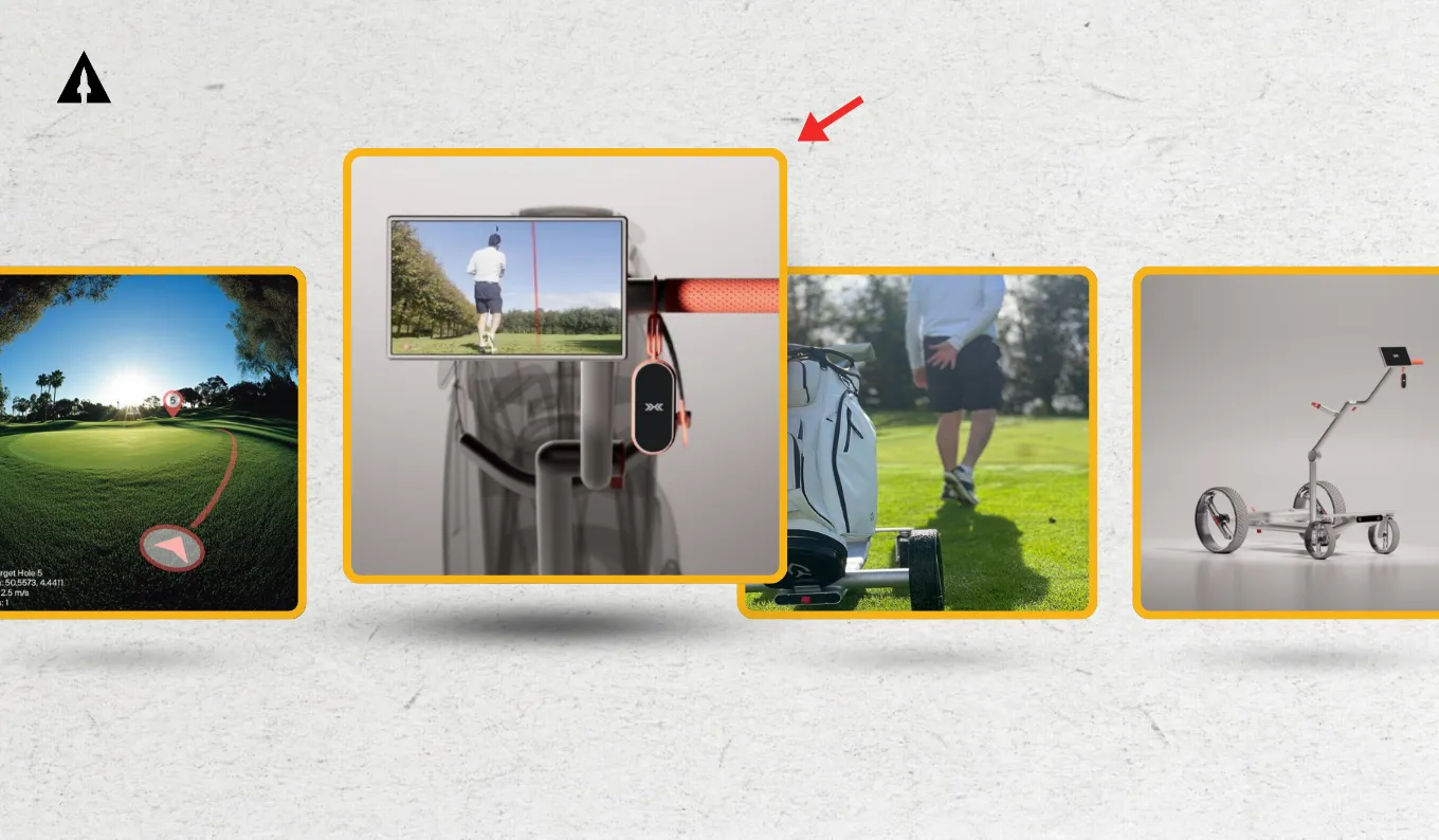 iXi golf trolley ad creative