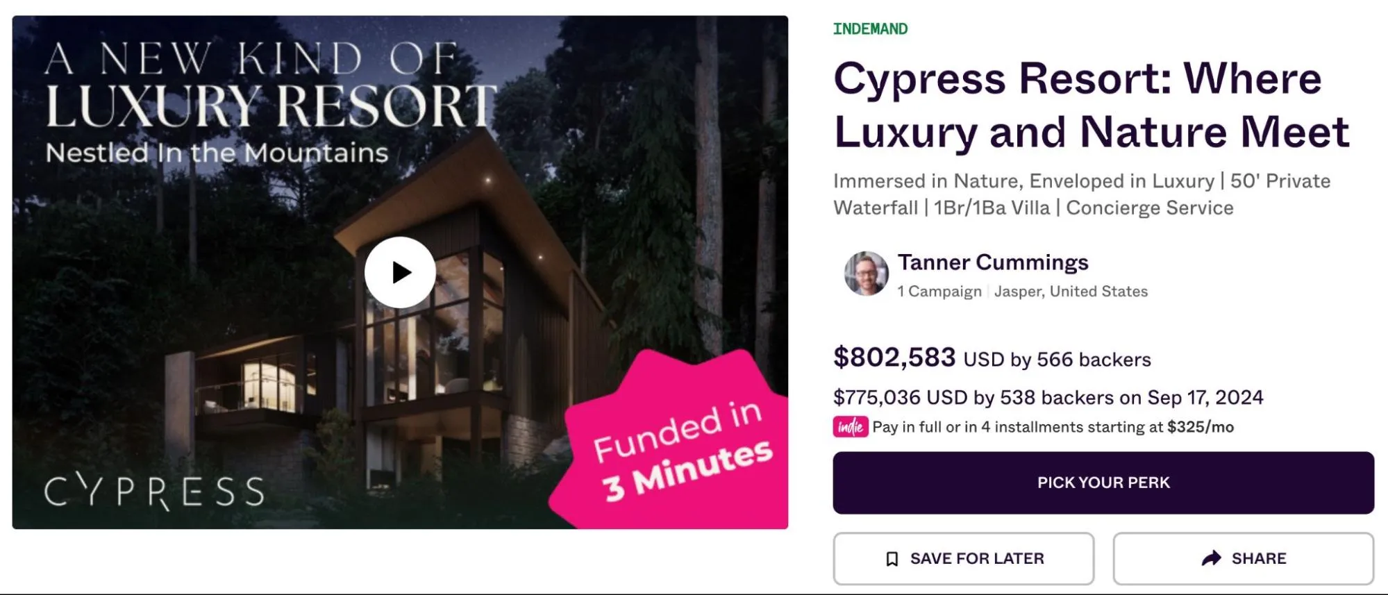 launchboom reviews cypress resort indiegogo