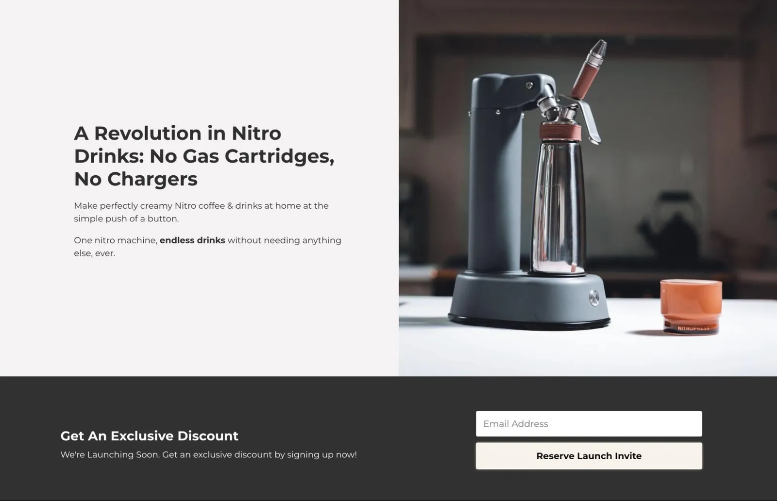 NitroPress landing page