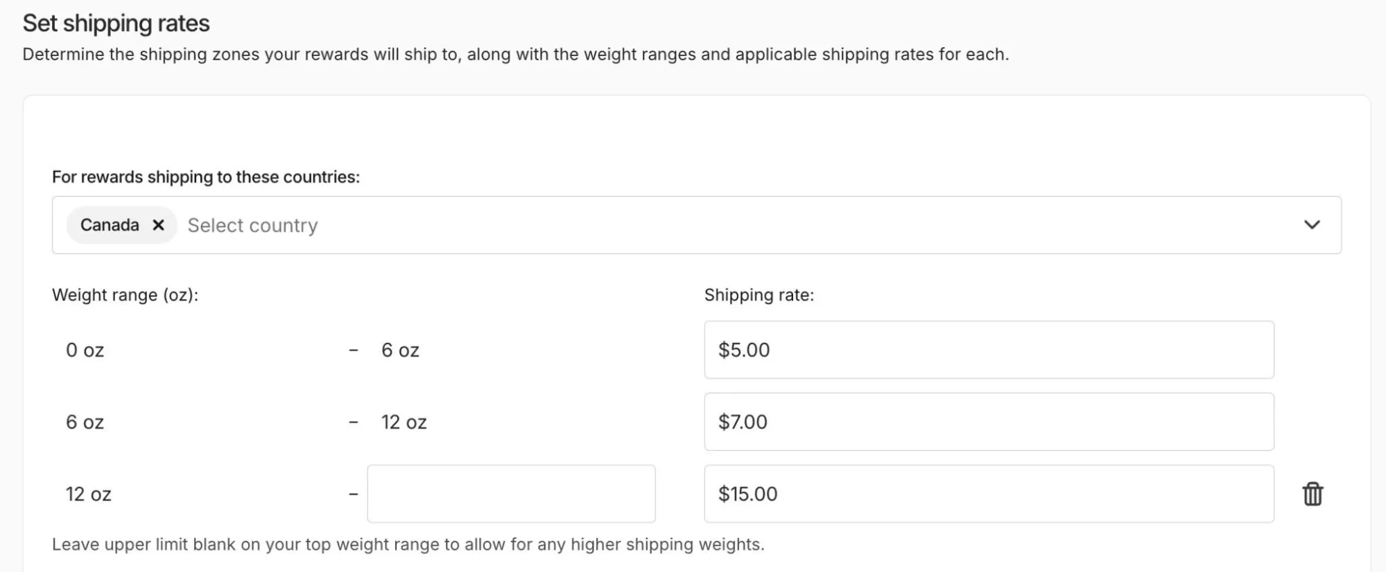 Product Shipping
