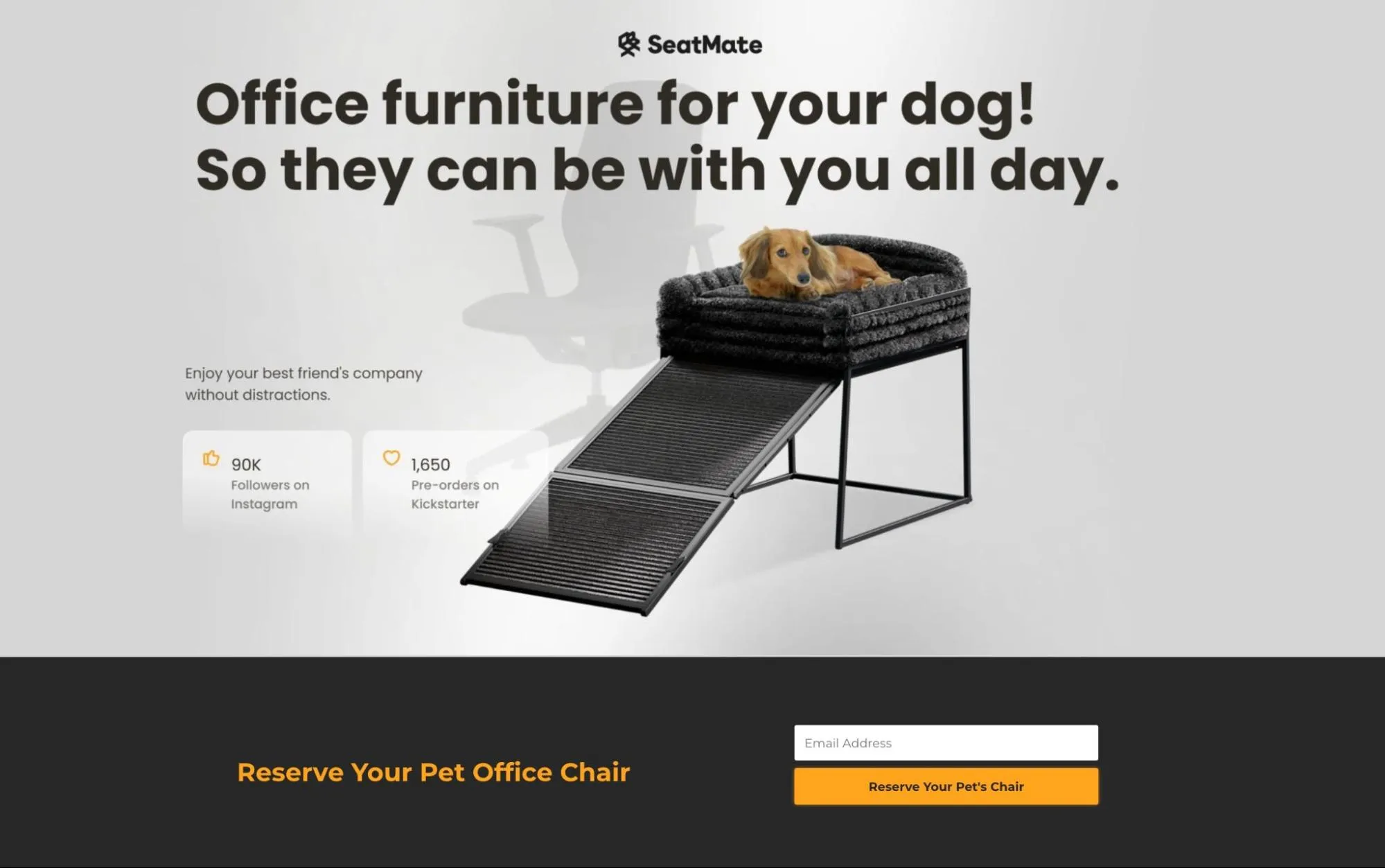 SeatMate Landing page