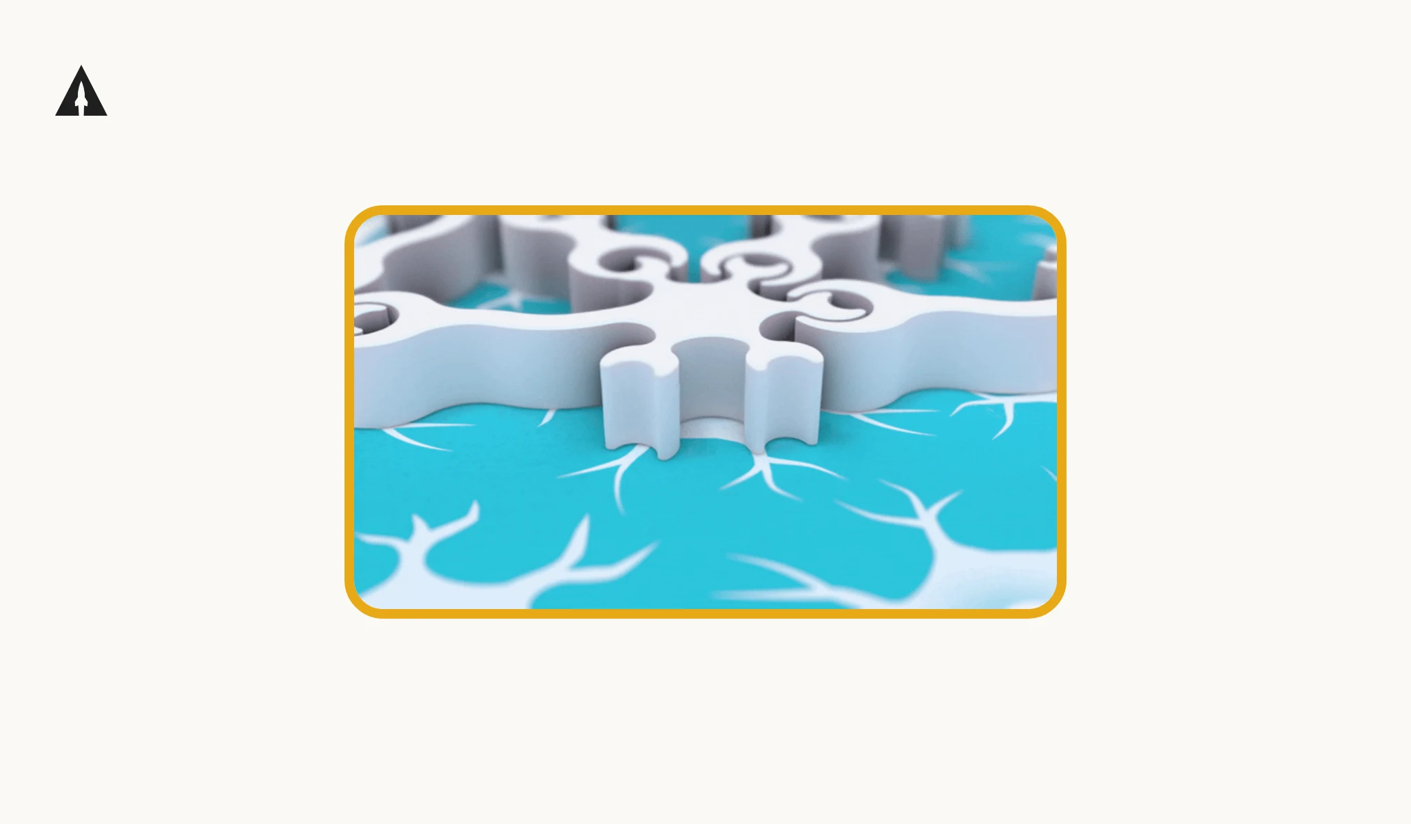 Close-up render of the game's white neuron connection pieces linked together on a blue board