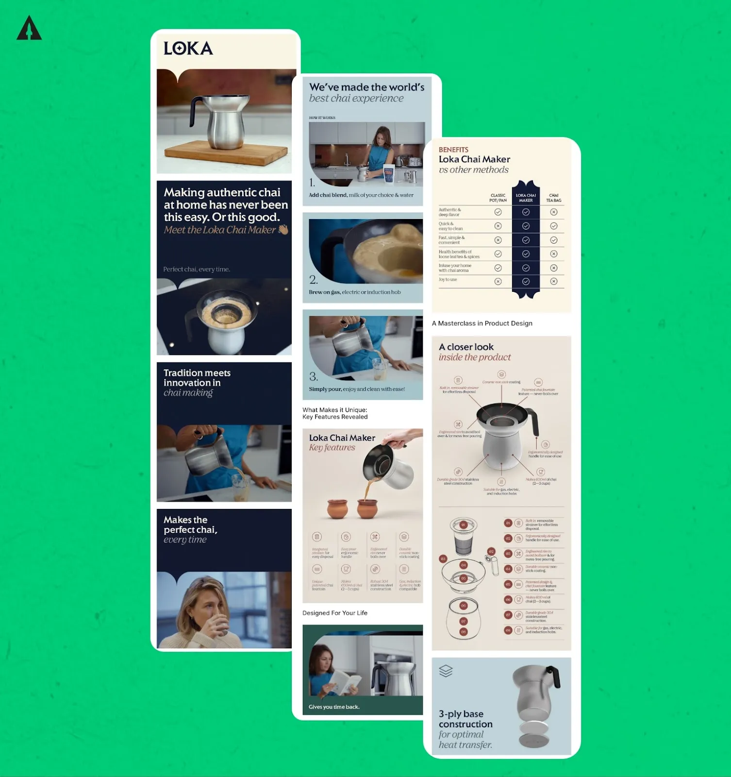Loka Chai Maker Page Design & Copywriting
