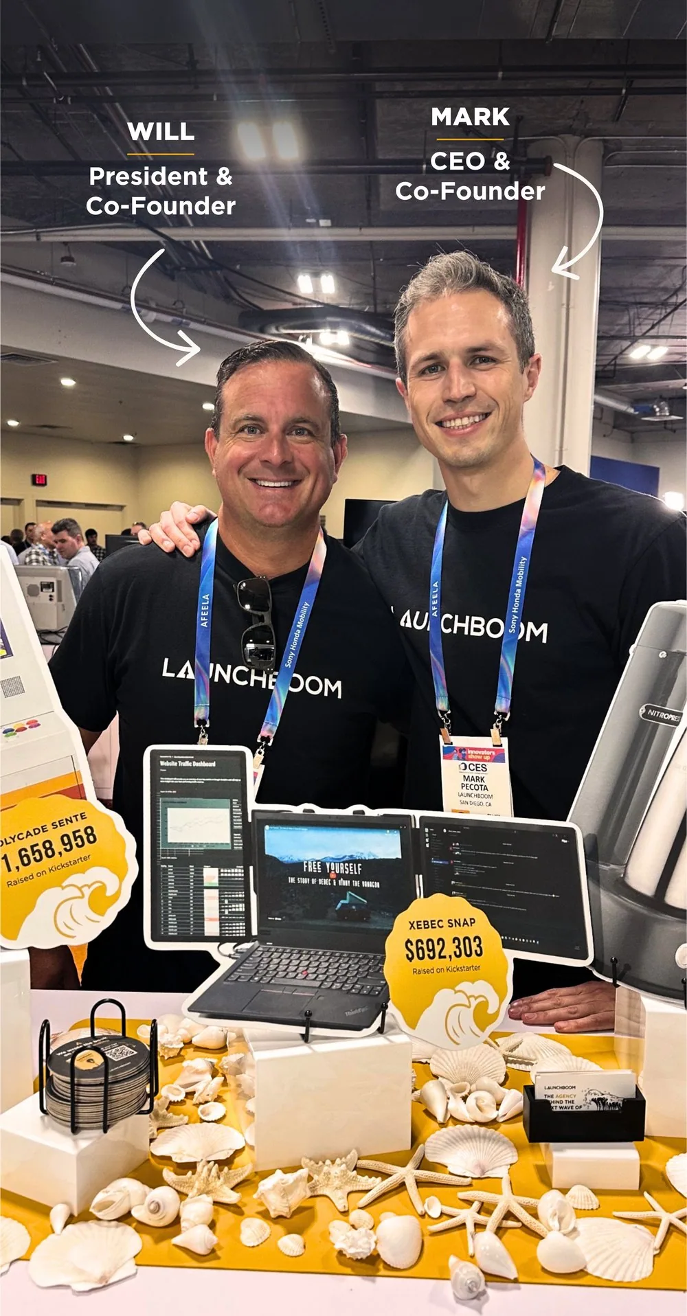 Will and Mark Pecota, LaunchBoom co-founders, at CES 2026