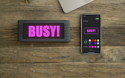 Busy Box sign and app