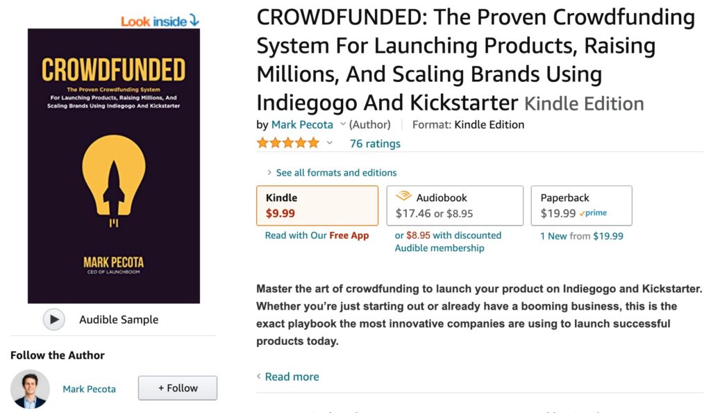 CROWDFUNDED on Amazon