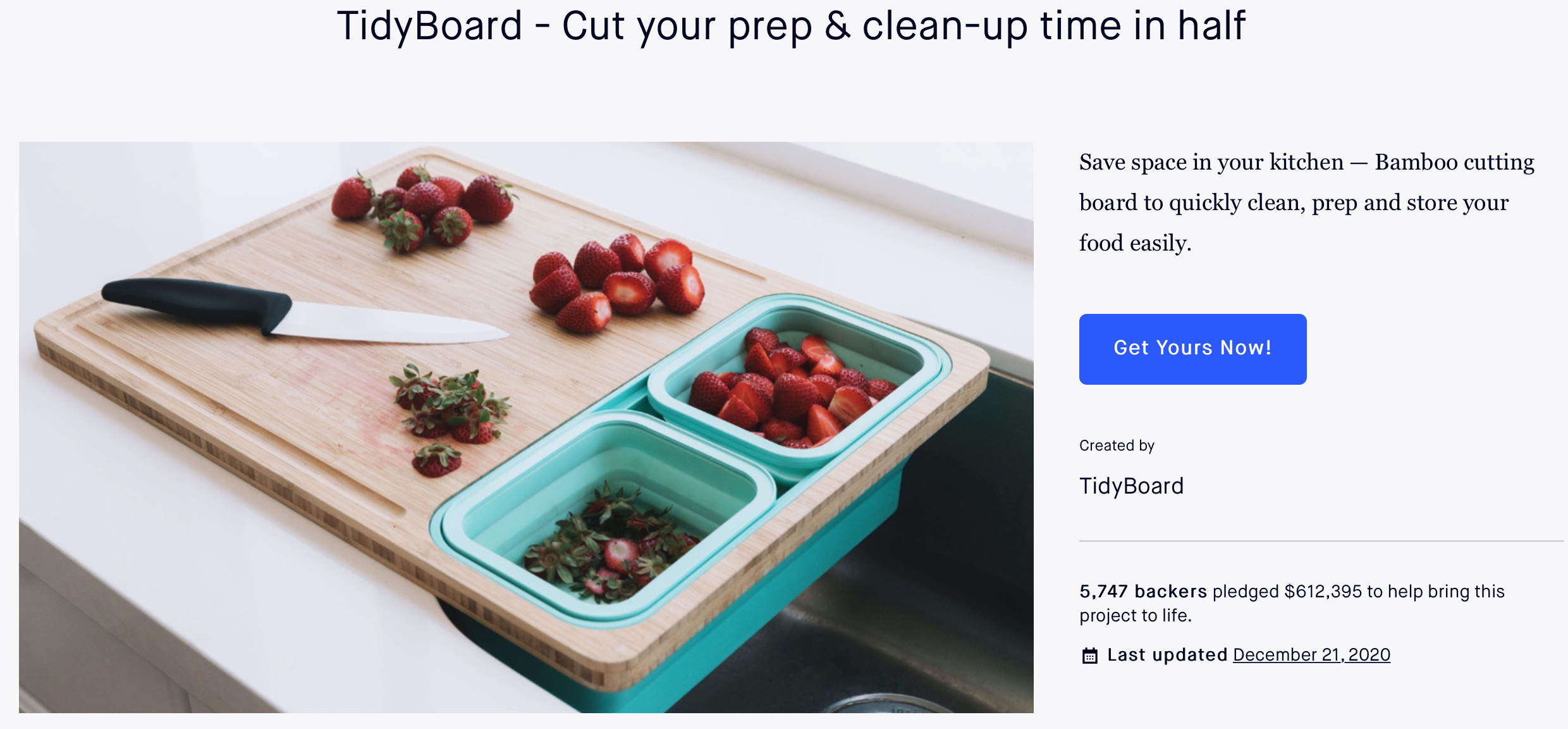 How we raised $612,395 for TidyBoard on Kickstarter [CASE STUDY]