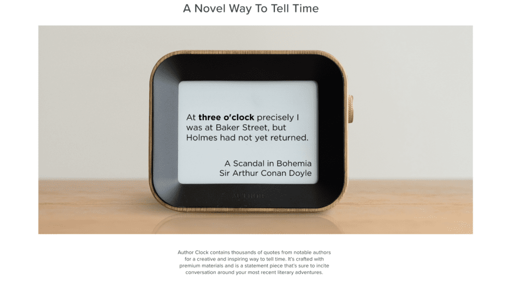 Author Clock Landing Page Hero