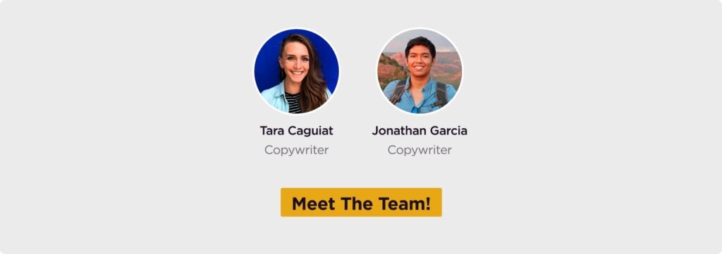 Meet the team copywriters