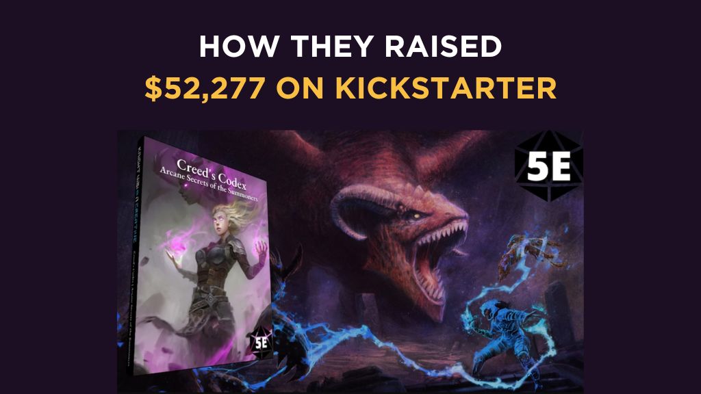 How Brendan from Creed’s Codex raised $52,277 on Kickstarter [case study]