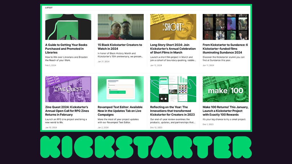 Kickstarter campaigns with high conversion rates