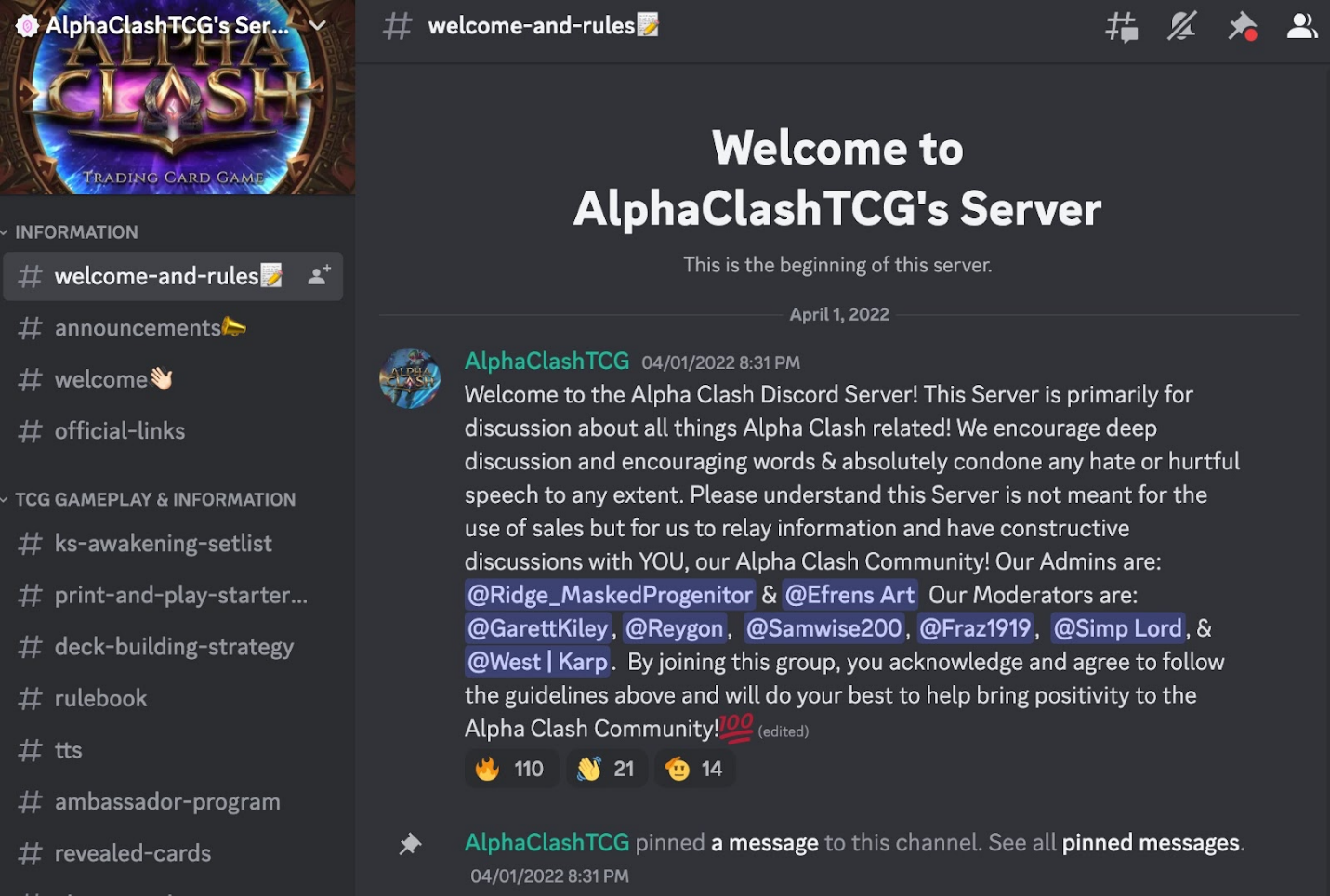  Alpha Clash campaign VIP Discord screenshot showing 602 members. 