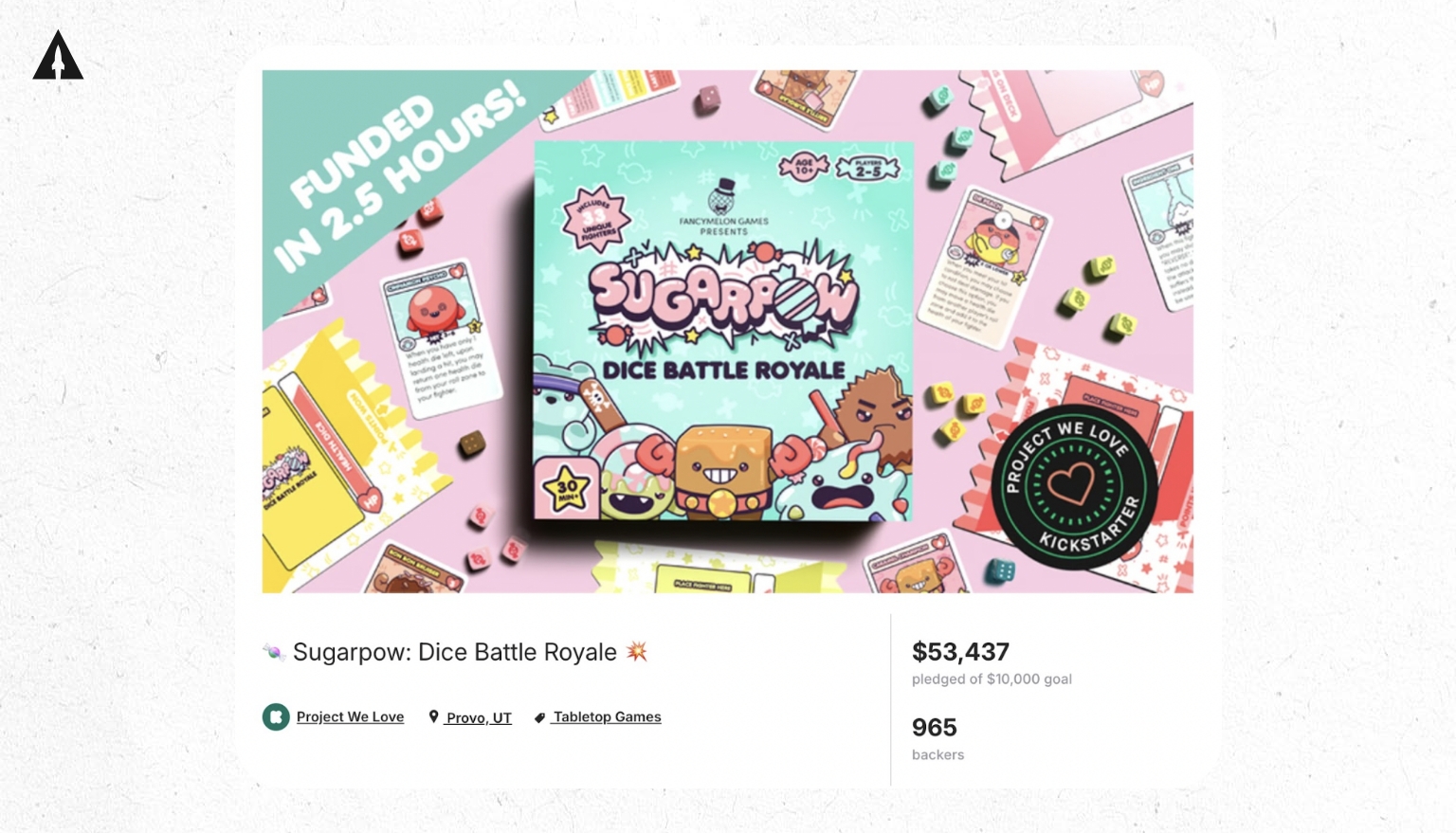 sugarpow on kickstarter