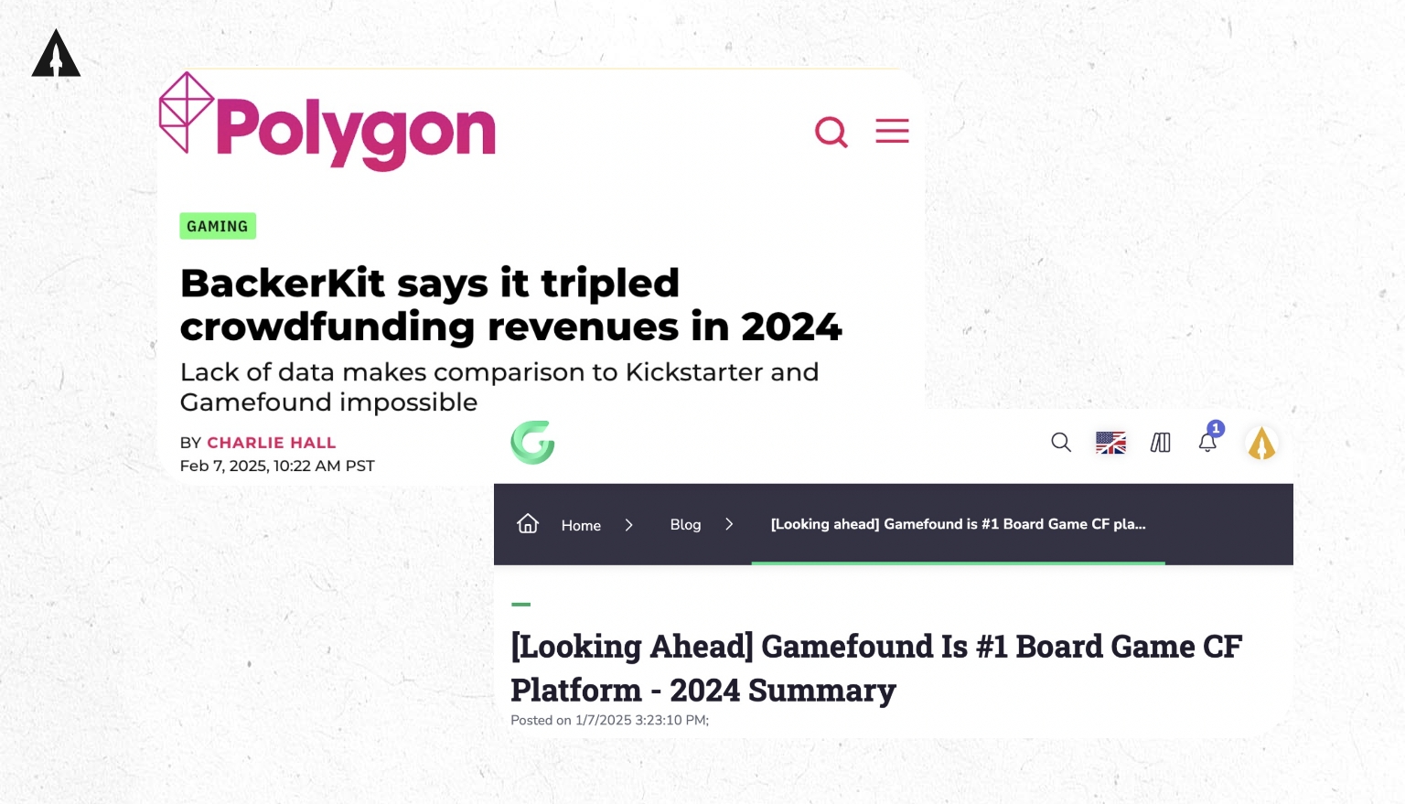 Headlines for BackerKit and Gamefound