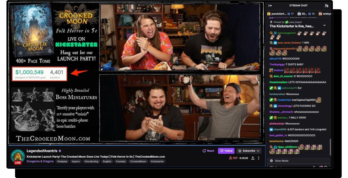 crooked moon kickstarter live stream